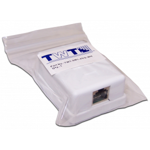 Настенная розетка, 1-2 порта RJ-45 категории 5е, STP, белая